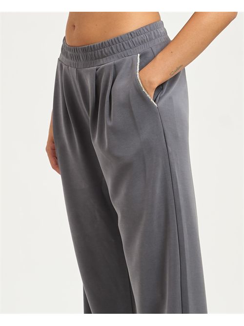 Pantaloni jogger donna EA7 con dettagli strass EMPORIO ARMANI EA7 | 7W000446-AF12643U8117